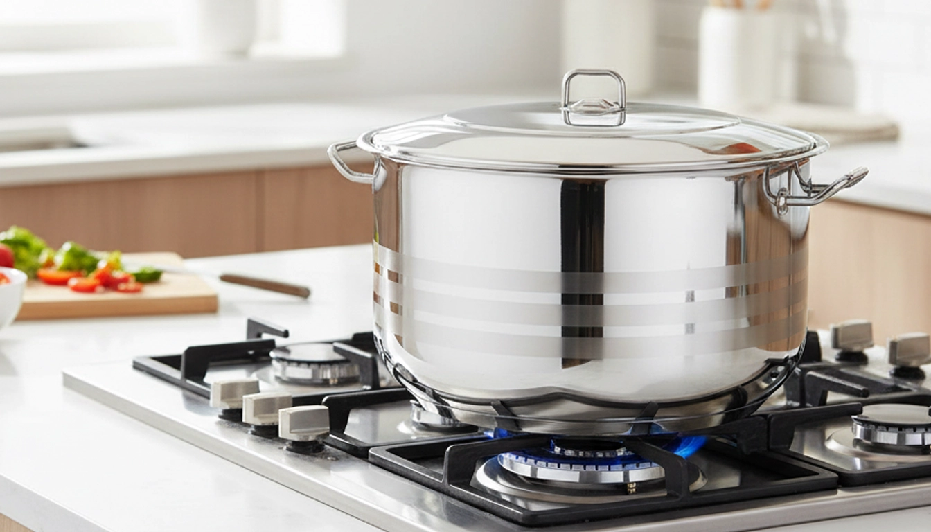 Nerezový hrniec s pokrievkou na varenie