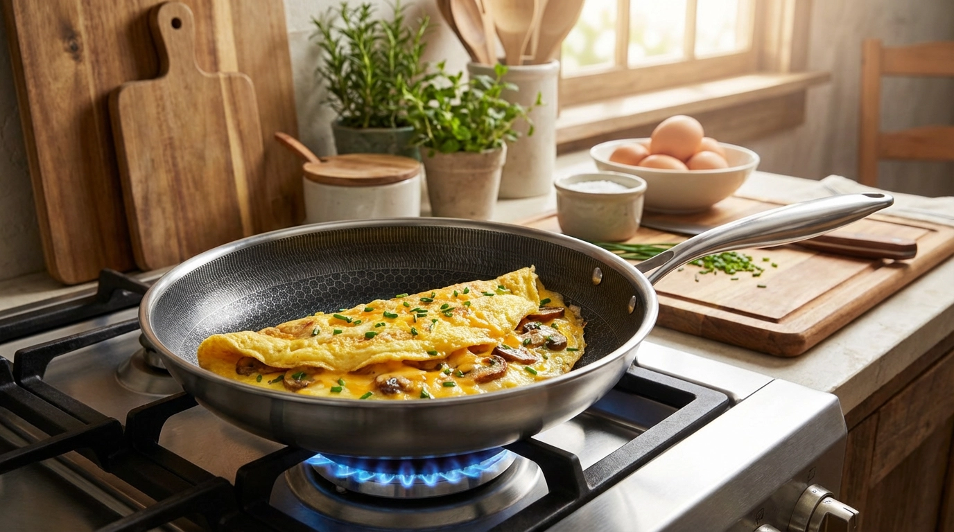 Nerezová panvica s nepriľnavým povrchom