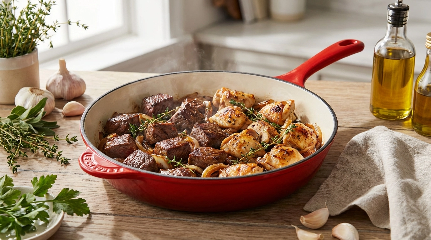 Liatinová panvica so smaltovaným povrchom