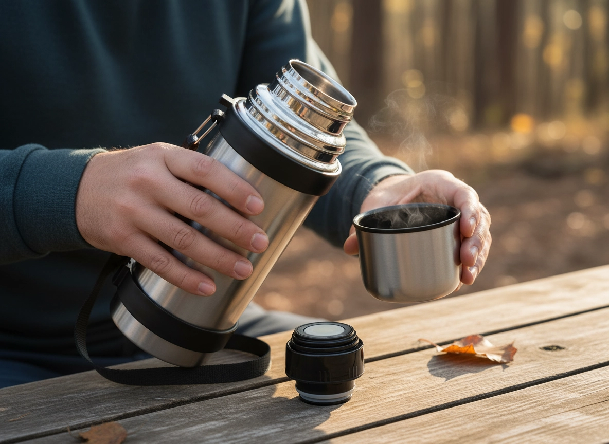 Nerezová termoska s pohárom 500 ml