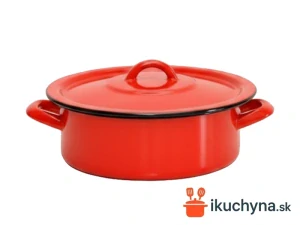 Smaltovaný kastról 0,5 L červený