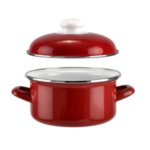 Smaltovaný kastról Red 2 L