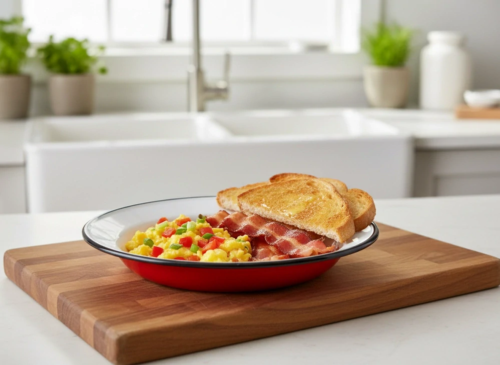 Smaltovaný tanier 22 cm