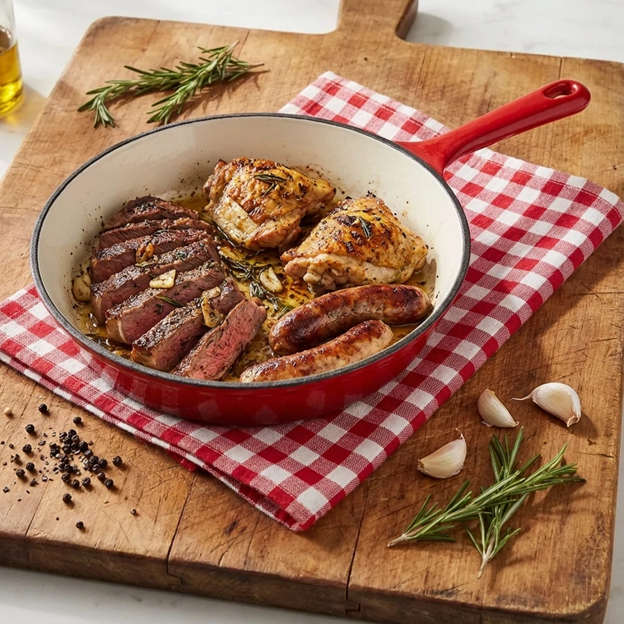 Liatinová panvica so smaltovaným povrchom 24 cm