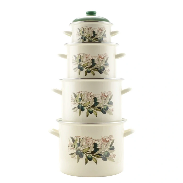 Smaltovaný hrniec 8,6 L Oliva