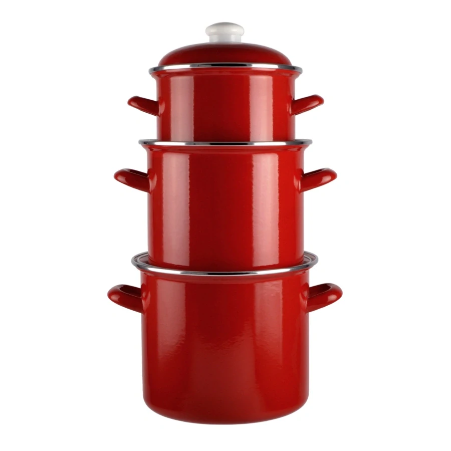 Smaltovaný hrniec červený 2 L