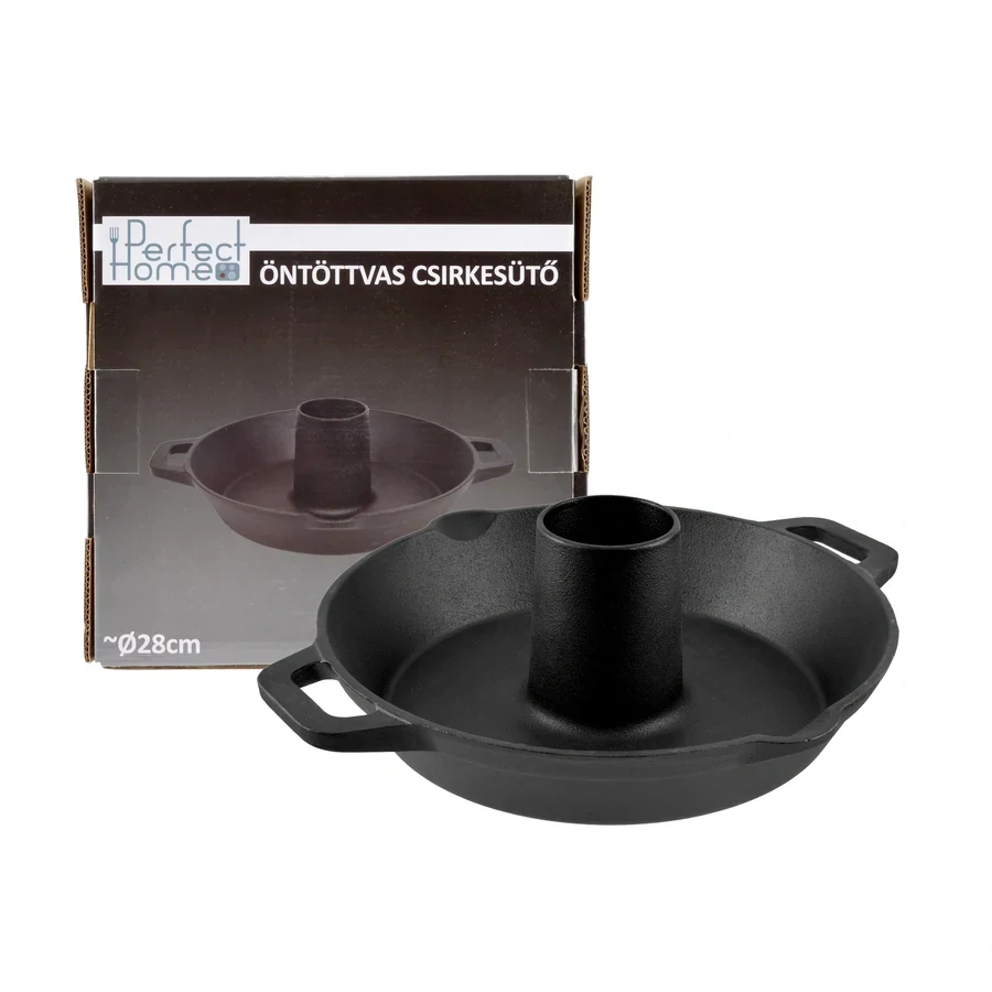 Liatinový pekáč na kura so stojanom 