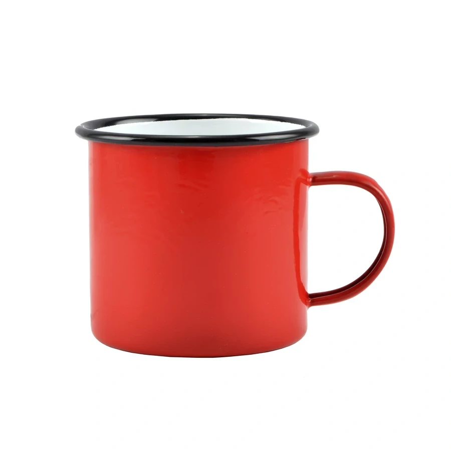 Smaltovaný hrnček červený 670 ml