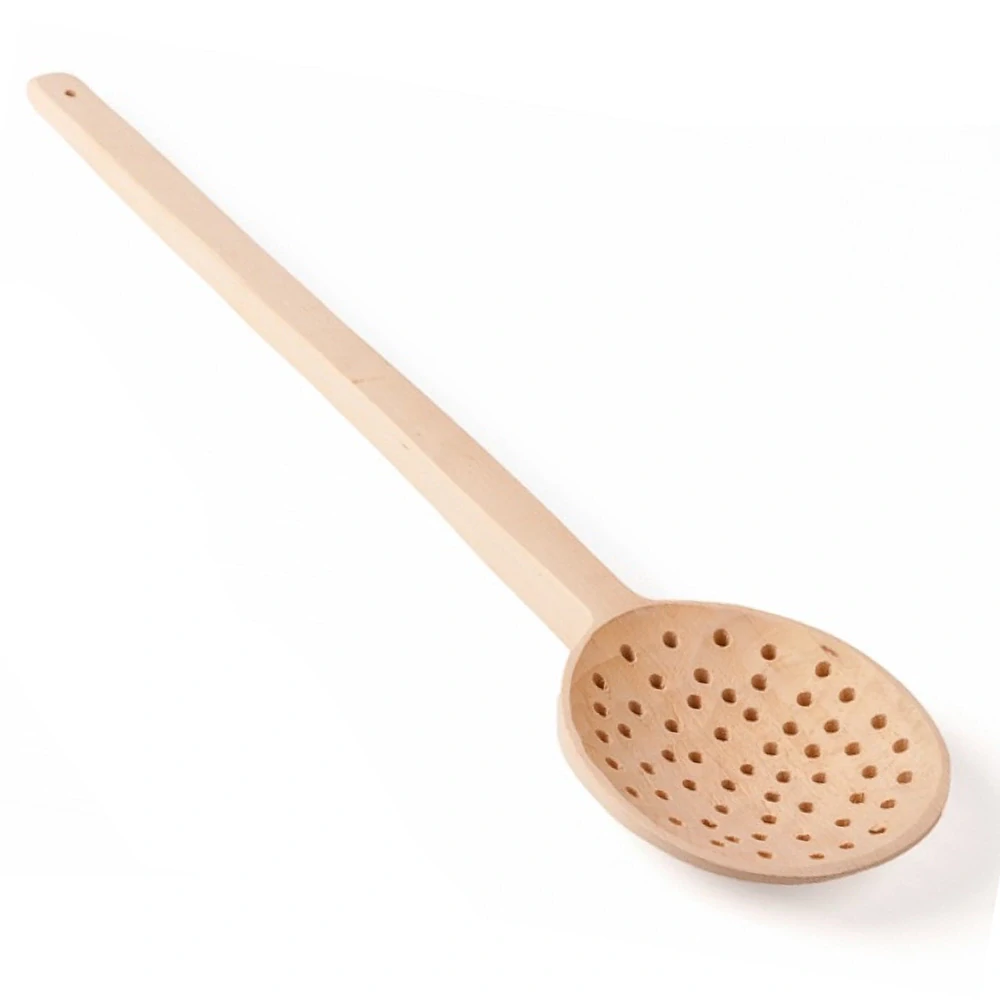 Drevená lyžica s dierami 75 cm