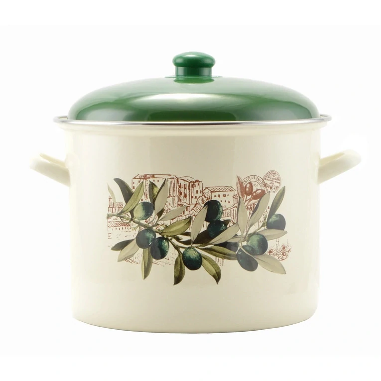 Smaltovaný hrniec 8,6 L Oliva