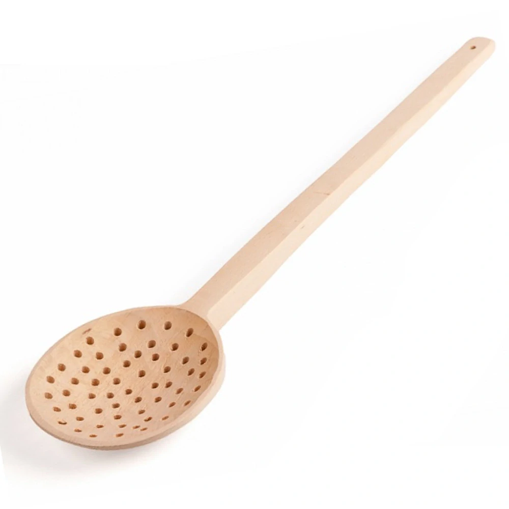 Drevená lyžica s dierami 75 cm