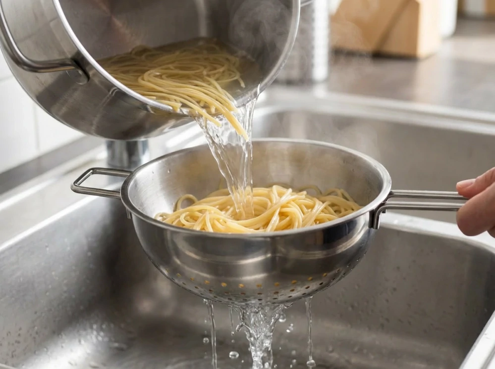 Nerezový cedník s rúčkou 23 cm