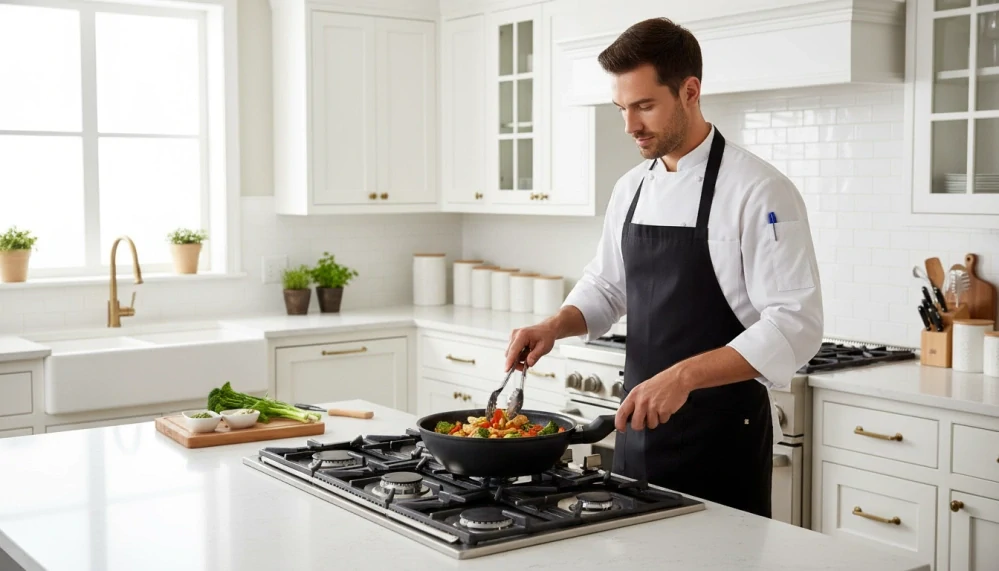 Wok panvica s pokrievkou Golden Line 28 cm