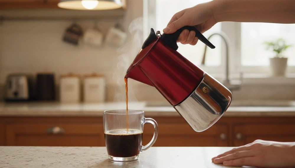 Moka kávovar Metal red line 4 osoby