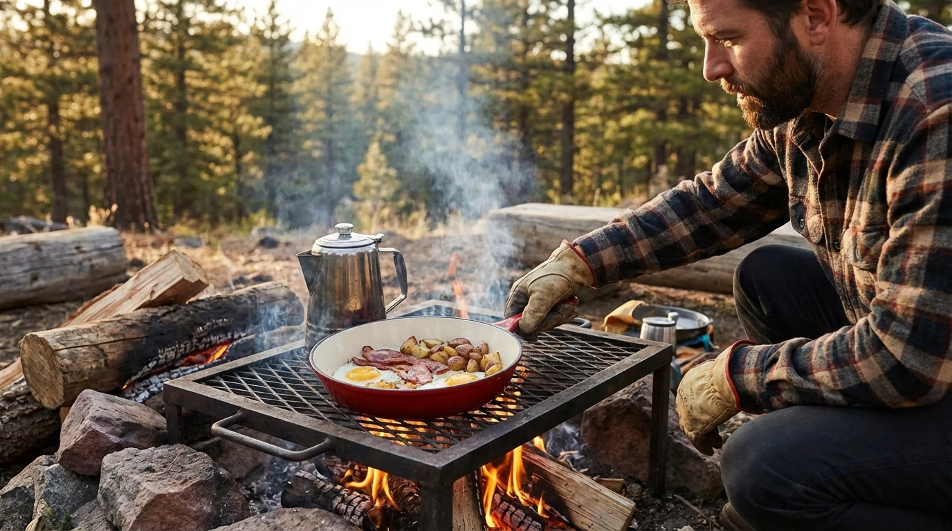 Liatinová panvica na grilovanie