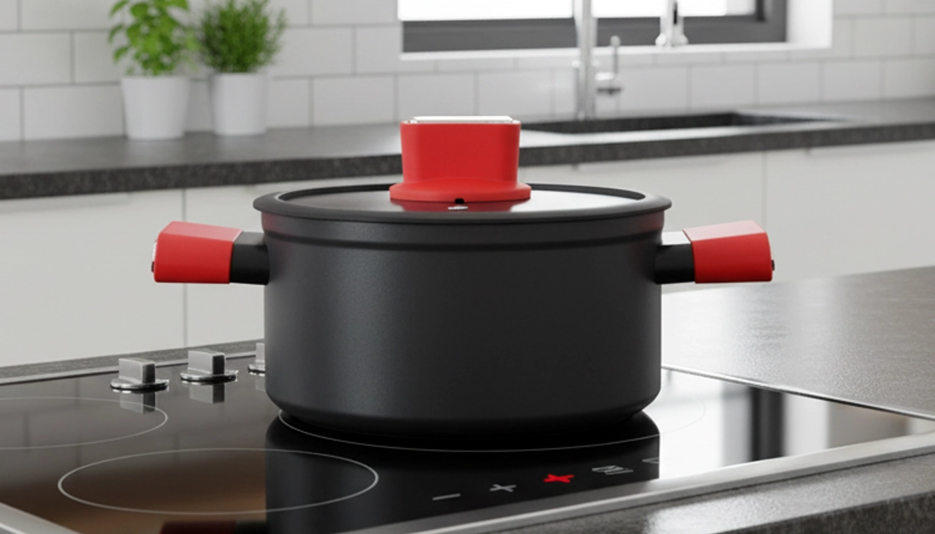 Hrniec s pokrievkou nepriľnavy povrch