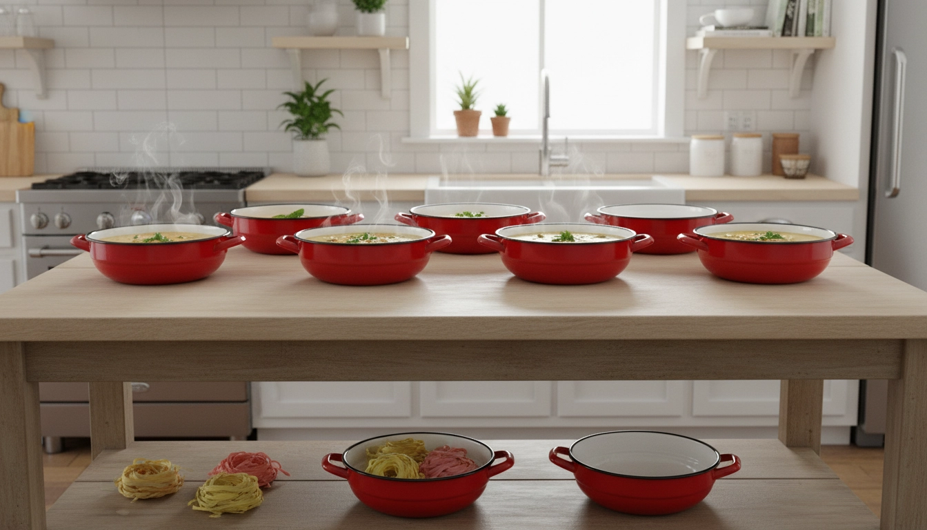 Smaltované misky na servírovanie