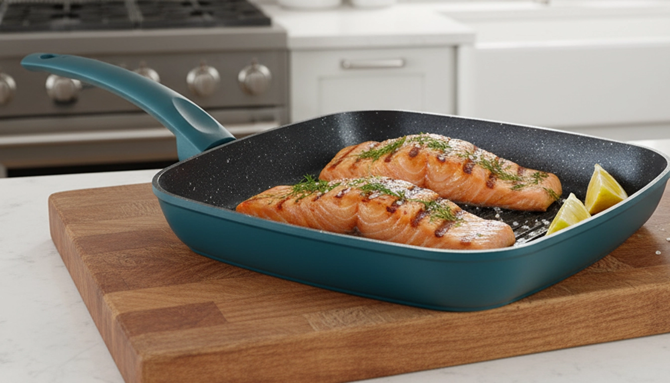 Grilovaný losos na panvici