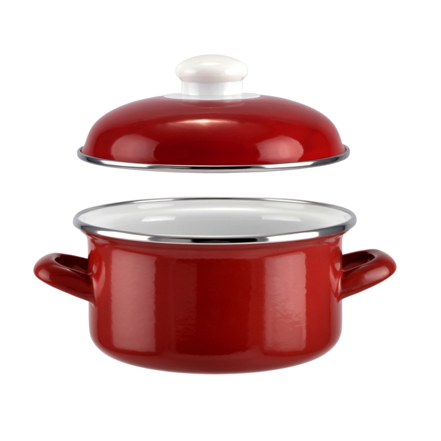 Smaltovaný kastról červený